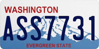 WA license plate ASS7731