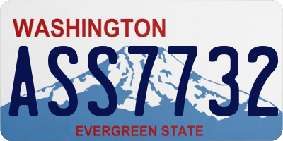 WA license plate ASS7732