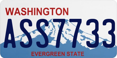 WA license plate ASS7733