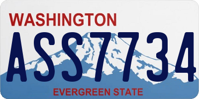 WA license plate ASS7734