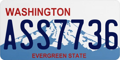 WA license plate ASS7736