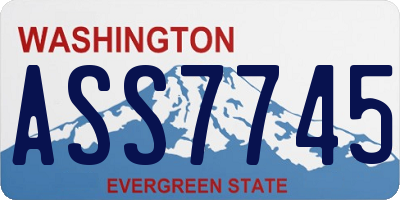 WA license plate ASS7745
