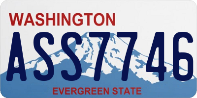 WA license plate ASS7746