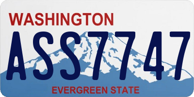 WA license plate ASS7747