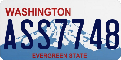 WA license plate ASS7748