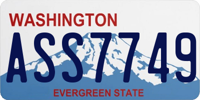 WA license plate ASS7749