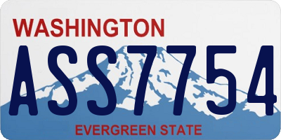 WA license plate ASS7754