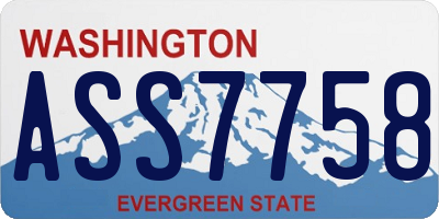 WA license plate ASS7758