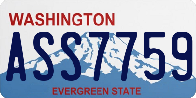 WA license plate ASS7759