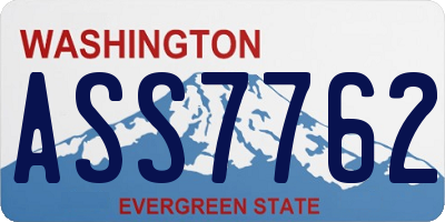 WA license plate ASS7762