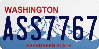 WA license plate ASS7767