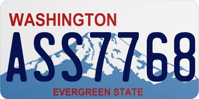 WA license plate ASS7768