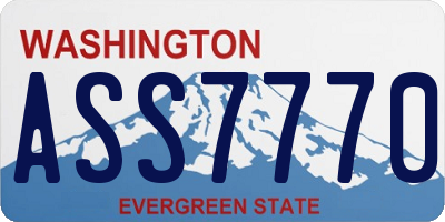 WA license plate ASS7770