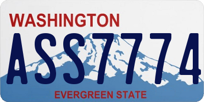 WA license plate ASS7774