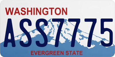 WA license plate ASS7775