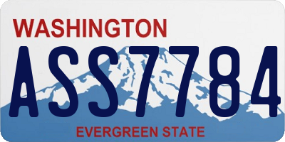 WA license plate ASS7784