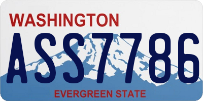WA license plate ASS7786