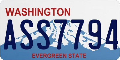 WA license plate ASS7794