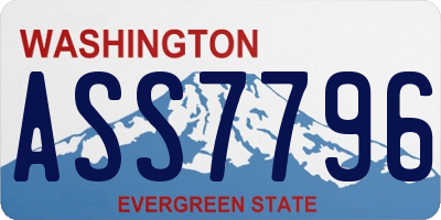 WA license plate ASS7796
