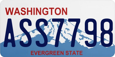 WA license plate ASS7798
