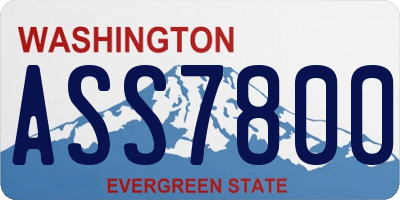 WA license plate ASS7800