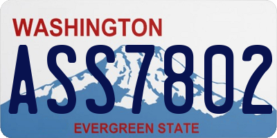 WA license plate ASS7802