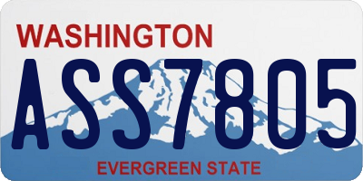 WA license plate ASS7805