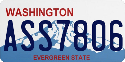 WA license plate ASS7806
