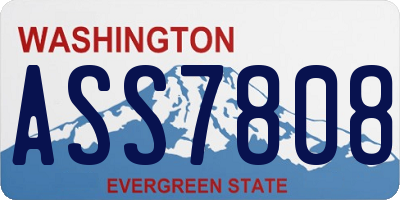 WA license plate ASS7808