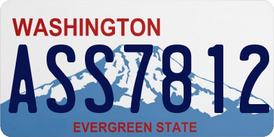 WA license plate ASS7812