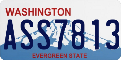 WA license plate ASS7813