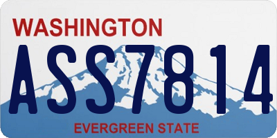WA license plate ASS7814