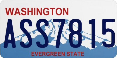 WA license plate ASS7815