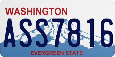 WA license plate ASS7816