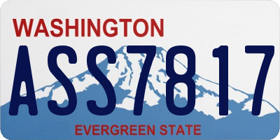 WA license plate ASS7817