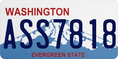 WA license plate ASS7818