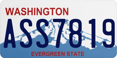 WA license plate ASS7819
