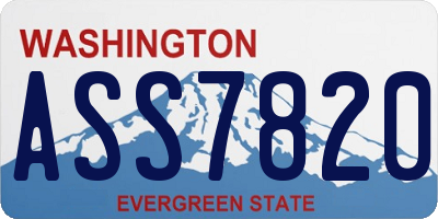 WA license plate ASS7820