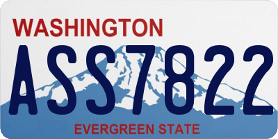 WA license plate ASS7822