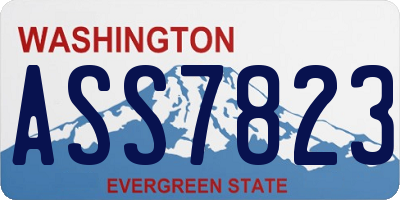 WA license plate ASS7823