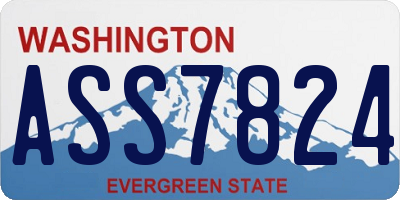 WA license plate ASS7824