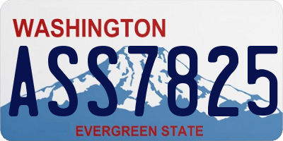 WA license plate ASS7825