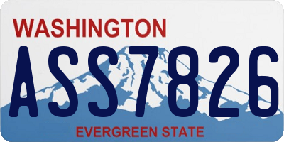WA license plate ASS7826