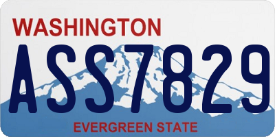 WA license plate ASS7829