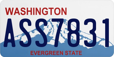 WA license plate ASS7831