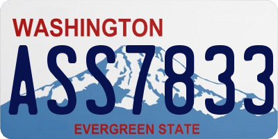 WA license plate ASS7833