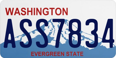 WA license plate ASS7834