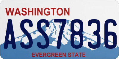 WA license plate ASS7836