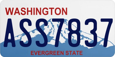 WA license plate ASS7837