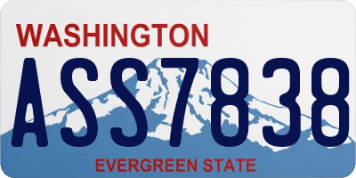 WA license plate ASS7838